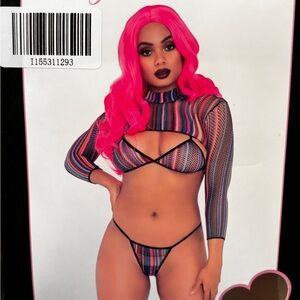 Fashion Nova Multicolor Striped Dance The Night Away Set